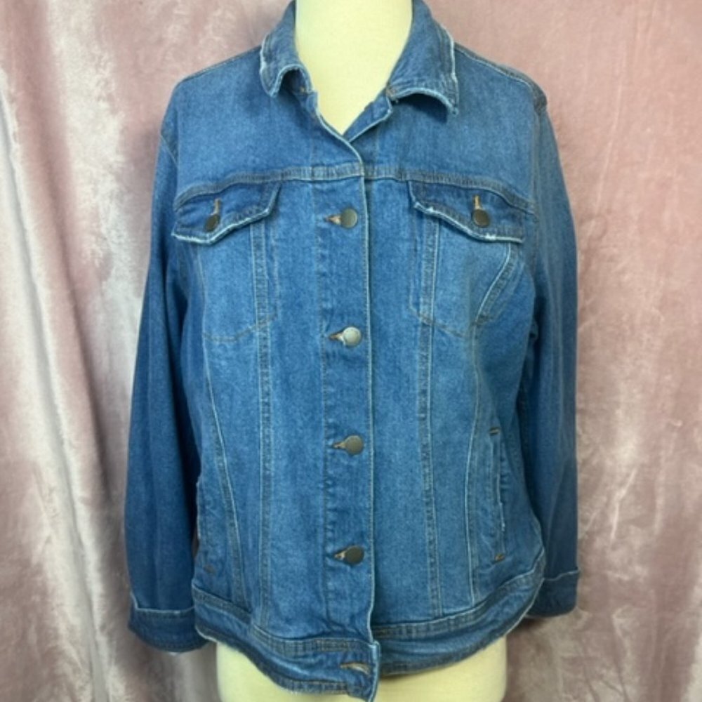 Womens Denim Jacket Button Down Universal Thread Jacket Size XL - Picture 1 of 10
